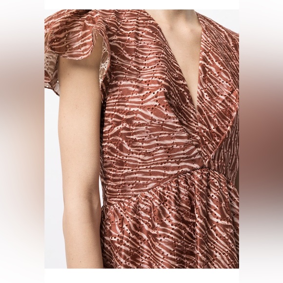 Sachin + Babi Lori Mixed Print Eyelet Maxi Dress, Size 8 - Picture 5 of 13